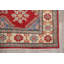 Tapis unique en laine noué à la main Kazak de 4 pi x 5 pi 7 po rouge Nithun