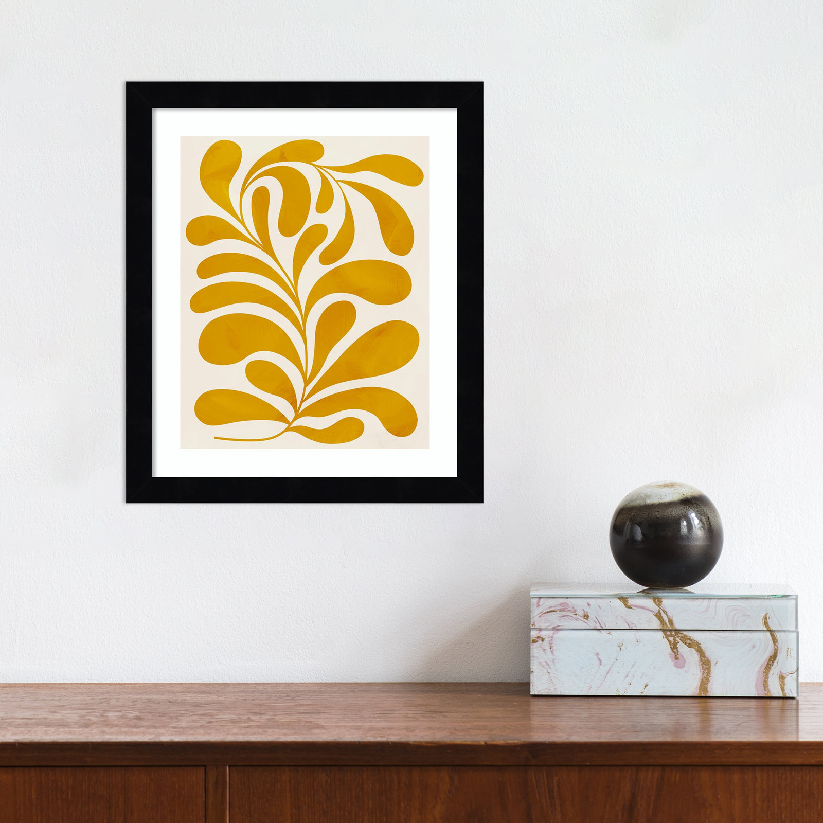 Goldenrod II by Grace Popp, Black, 13" H x 11" W x 1" D