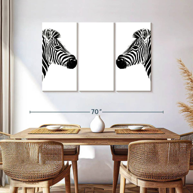 Zebras Face To Face, 36" H x 57" W