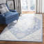 Tapis oriental ivoire / bleu en coton touffeté à la main Cyrrilagnin-806764419