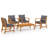 Klakki 5 Piece Lounge Chair with Cushions-571793622-571904182