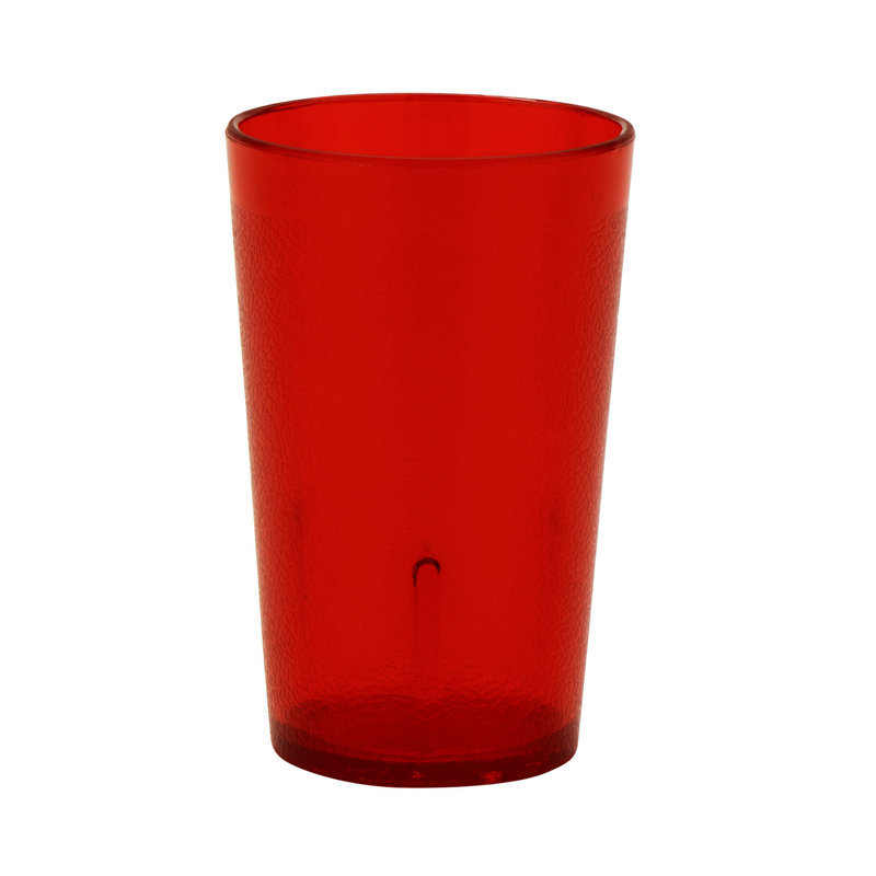 GET Gobelets de restaurant en plastique robustes, 20 onces, ambre (ensemble de 12), Verre, Rouge