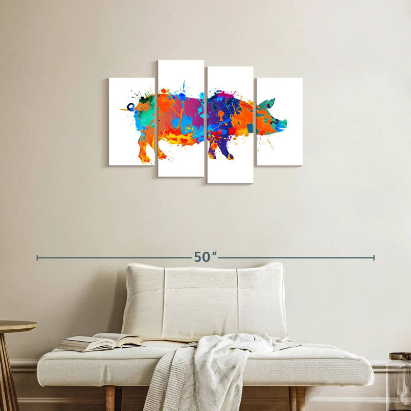 Brampt Pig Color Splash, 22" H x 36" W