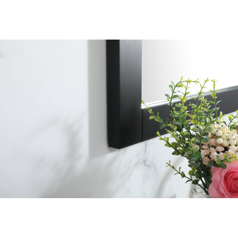 Miroir d'appoint Rosenow, Noir, H 36 po x l 30 po