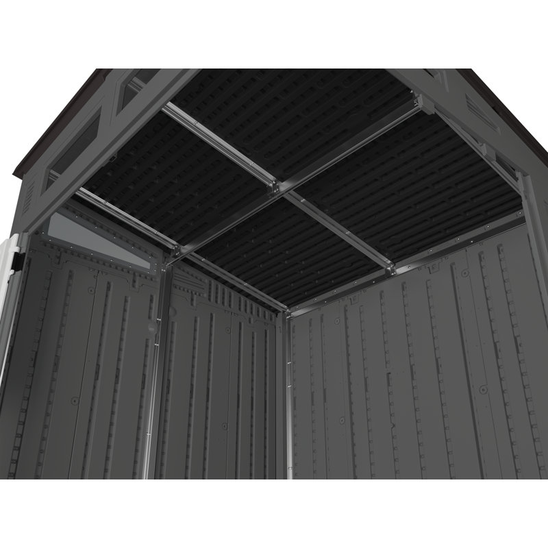 Black Modernist 6x5 ft Storage Shed with Windows