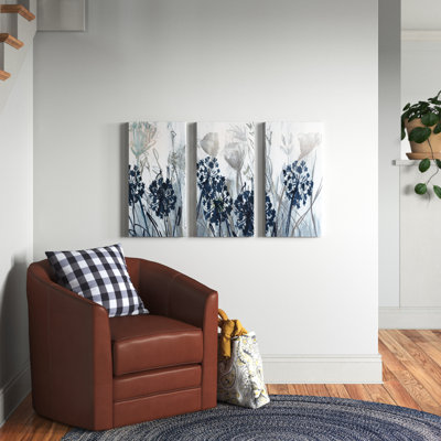Indigo Field - 3 Piece Multi-Piece Image on Canvas