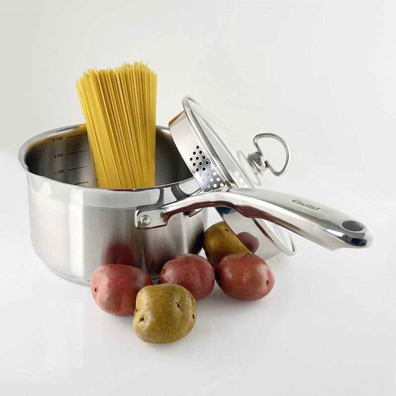 Induction 21 Steel™ 2.5 Quarts Stainless Steel Saucepan