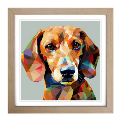 Dachsund Abstract Art - Framed Print