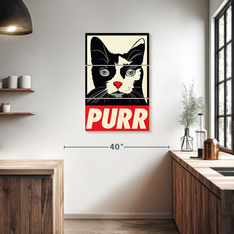 Brampt Purr Propaganda, 38" H x 24" W