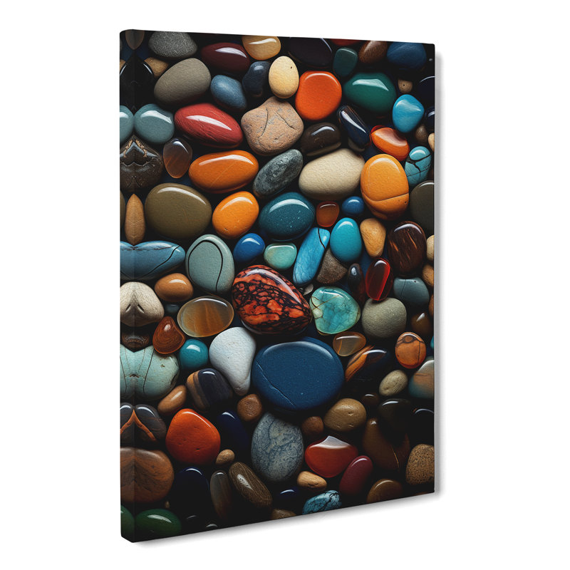 Pebbles Tachisme - Wrapped Canvas, 76cm H x 50cm W x 3cm D