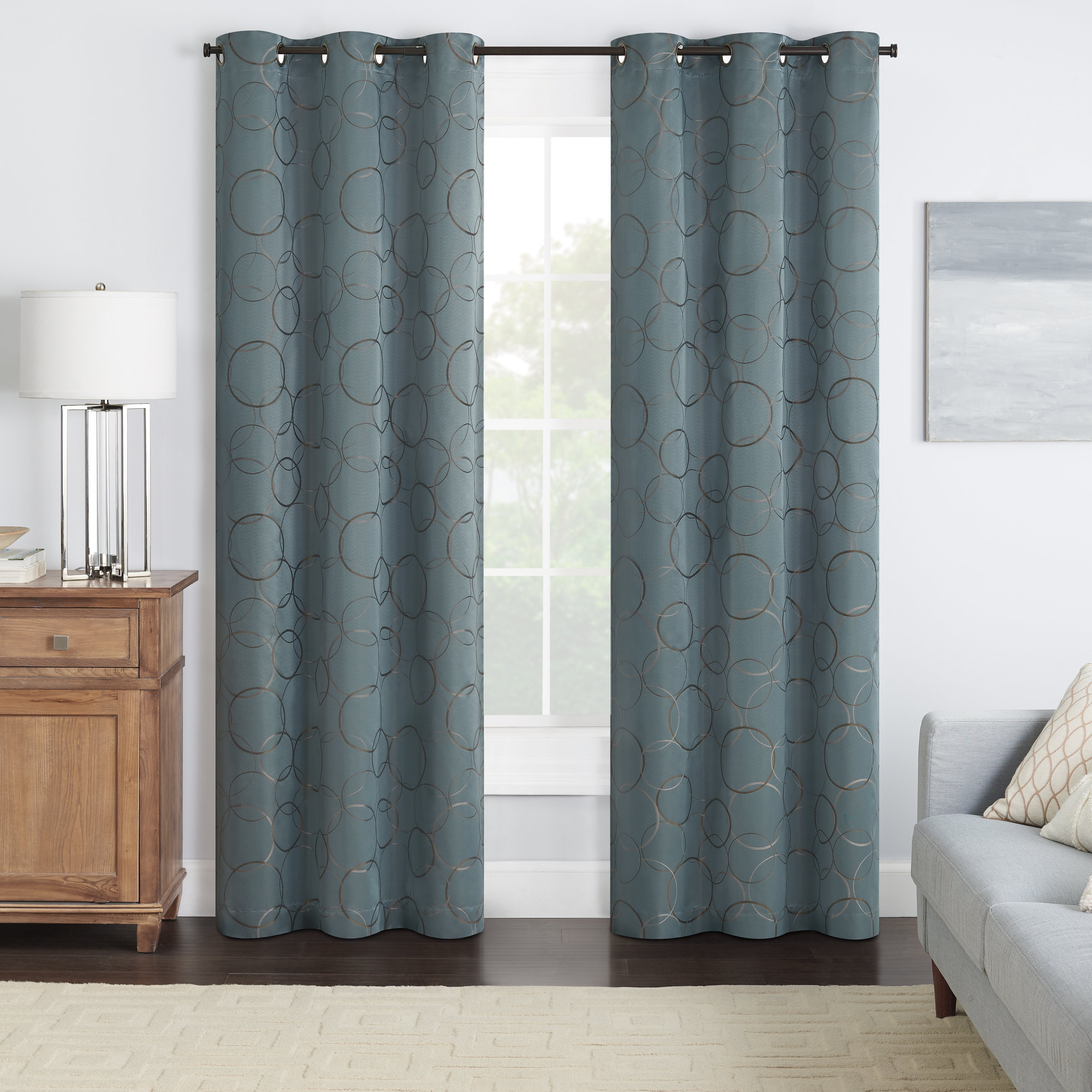 Eclipse Curtains Eclipse Meridian Geometric 100 Blackout Thermaback