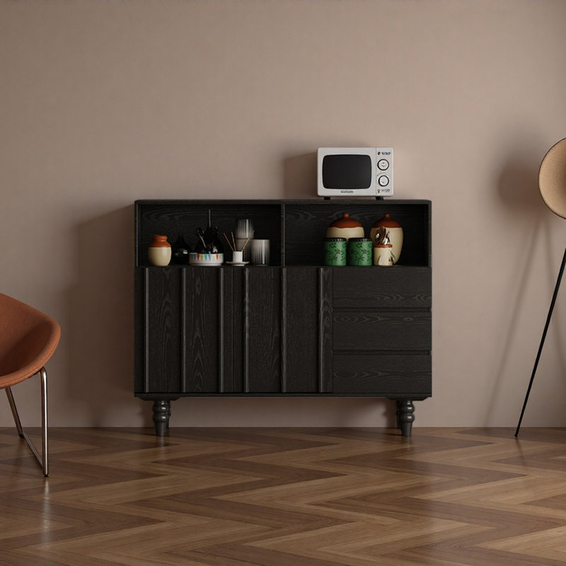 Buffet nordique de style rétro, H 37,4 po x l 47,2 po x P 15,7 po