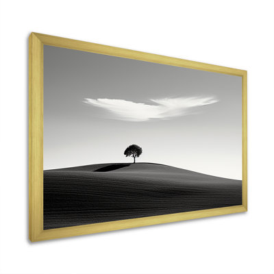 «Balck and White Solitude Tree III - Canyon and Desert», art mural sur toile