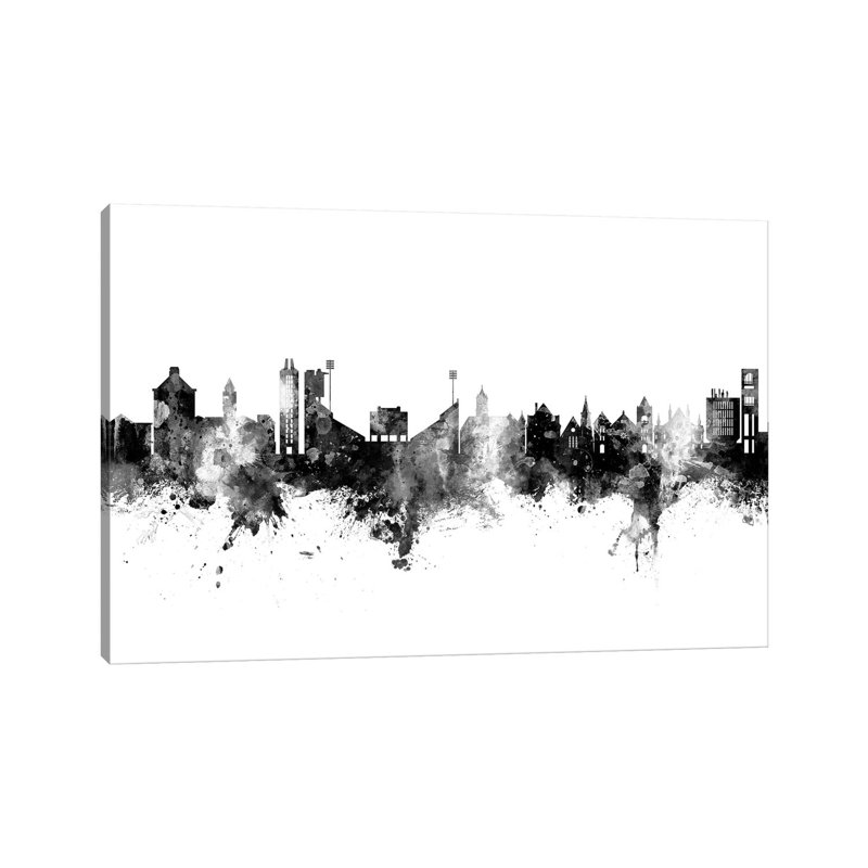 Lawrence Kansas Skyline by Michael Tompsett - 1 Piece Wall Art on Canvas, 45.72cm H x 66.04cm W x 3.81cm D, Wrapped Canvas