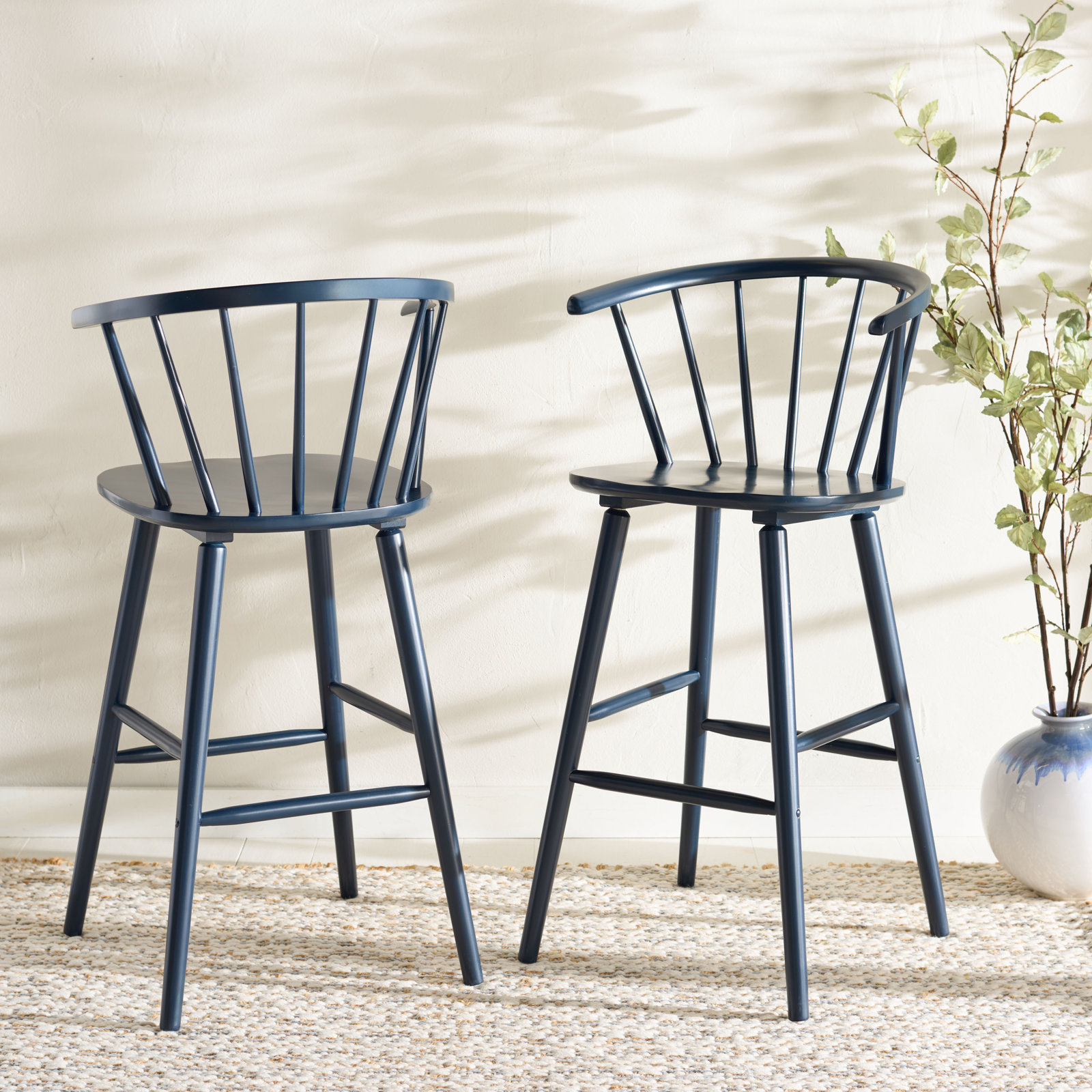Sheffield Bar Stool, Bar Stool (29" Seat Height), Navy