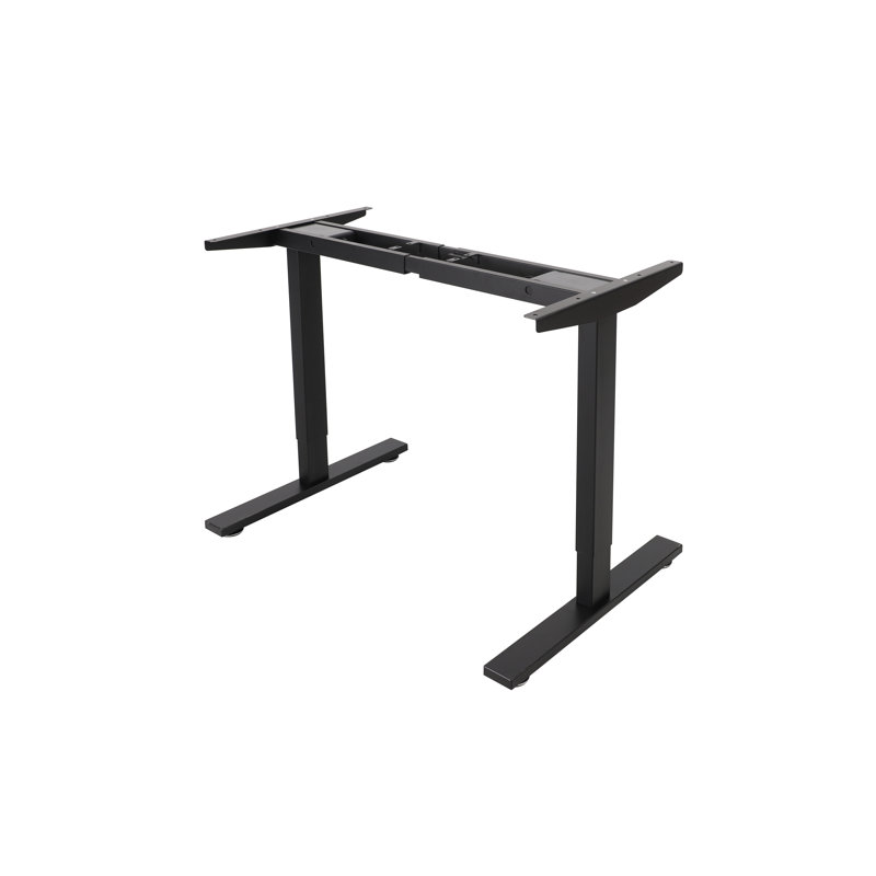 Home Office Sit Stand Desk Frame (White), Black