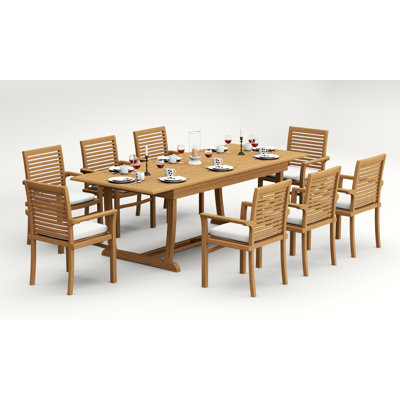 Ensemble de table d'extérieur rectangulaire L 71 po Mas