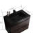 Matt Black Engineered Quartz Basin With Overflow For Bathroom Style Integrated In Matte Facility
