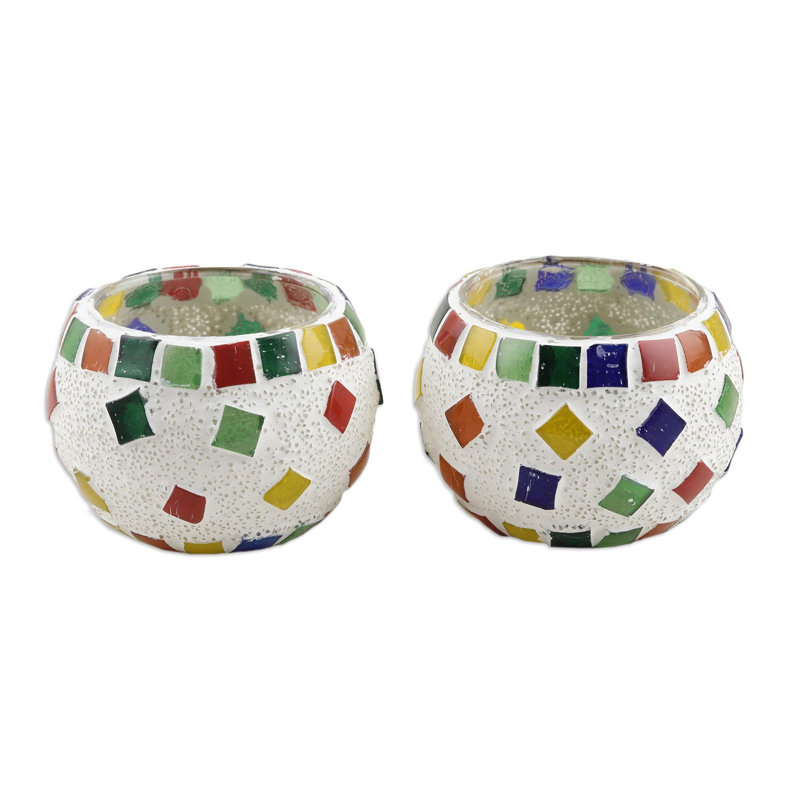 2.6'' H Glass Tabletop Tealight Holder