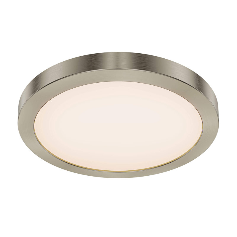 Plafonnier encastré Radiance, Nickel satiné, H 0,95 po x l 12 po x P 12 po