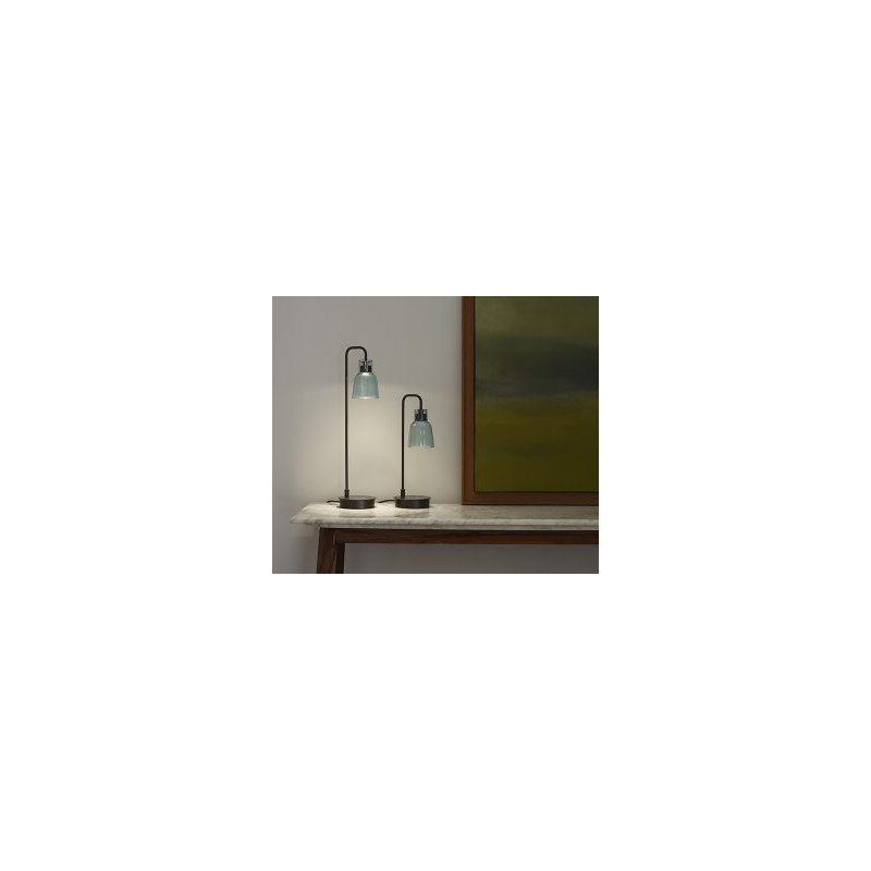 Drip Desk Table Lamp, Green Glass