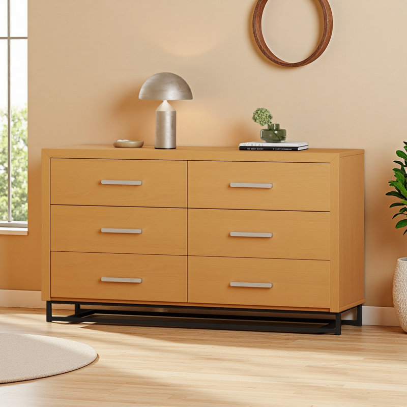 6 Commode 6 tiroirs, Érable