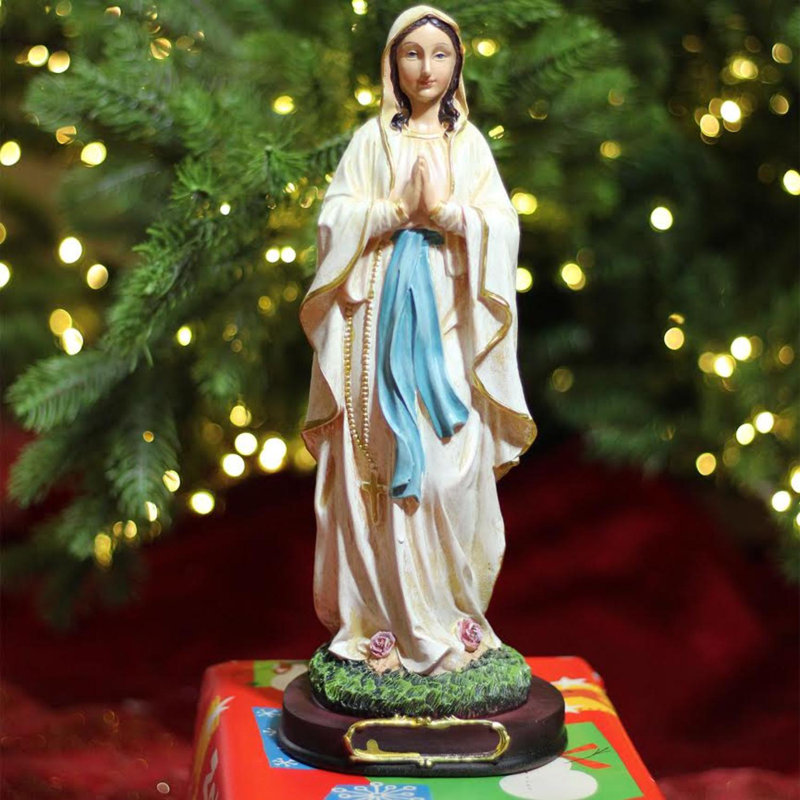 Plateau de table de Noël religieux Vierge Mary de 12 po
