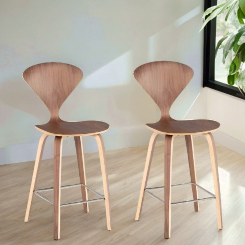 Ensemble de 2 tabourets en satin