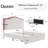 Chaille LED Bed Frames with Storage Drawer, Upholstered Platform Bed with Adjustable Headboard-105526764-105526763