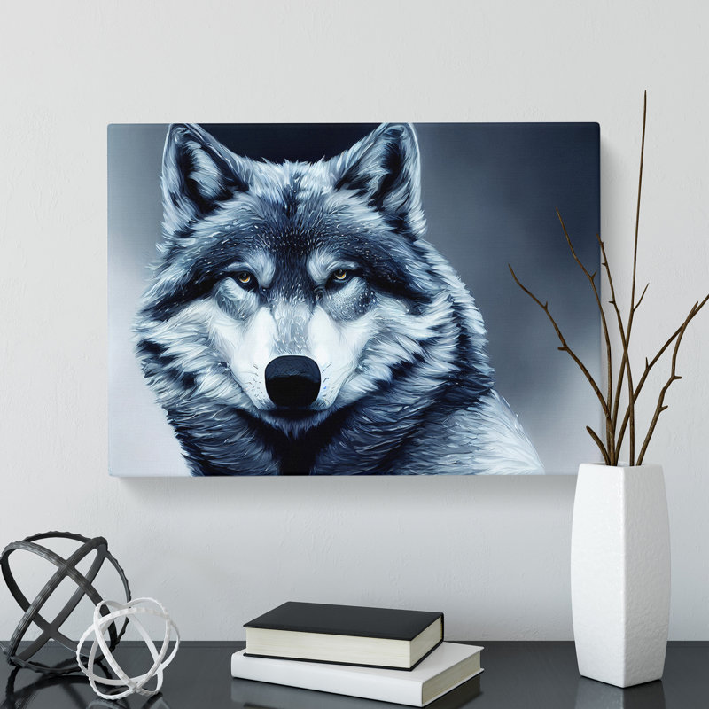 Wolf Portrait Vol.4 - Wrapped Canvas, 35cm H x 50cm W x 3cm D