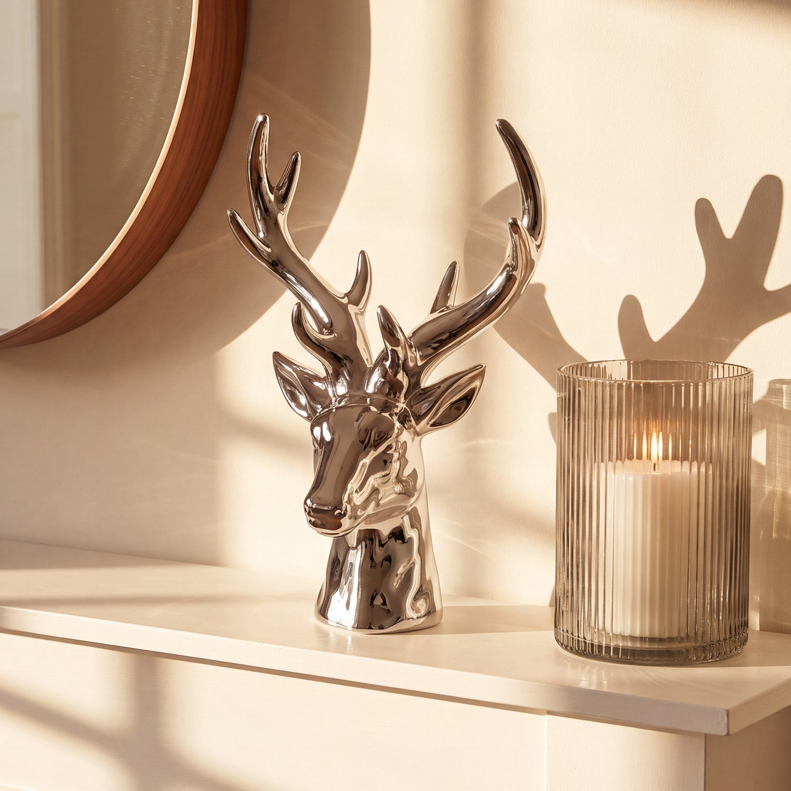 Haldane Christmas Deer Figurines & Collectibles, Silver