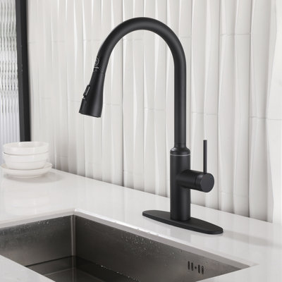 The 2 Functions High-ARC Kitchen Faucet With Touch Temperature Digital Display & Pull Out Sprayer