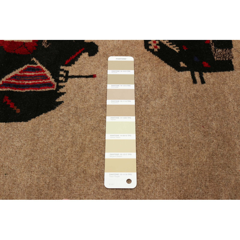 Tapis brun clair Rare War 2 pi 11 po x 4 pi 8 po