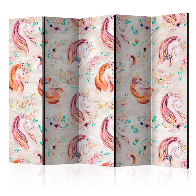 Karla 172cm H Folding Room Divider, 5