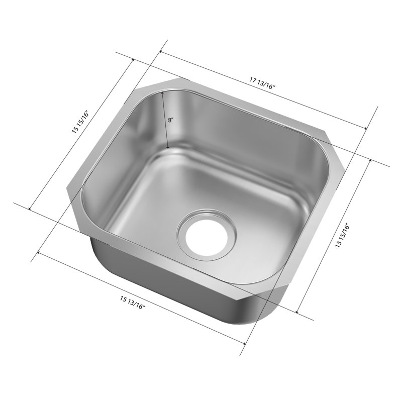 Undermount Single Bowl Stainless Steel Kitchen Sink