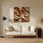Abstract Shapes 83 Brown Metal Wall Art-593008516