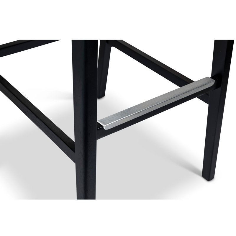 Modern Brazilian Nardia Cane Bar Stool, Light Gray/Domasco/Natural, Bar Stool (29.5" Seat Height)