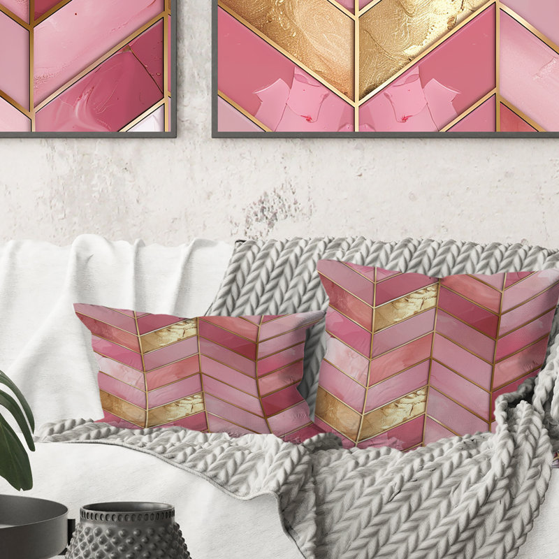 Coussin Chevron, H 18 po x l 18 po