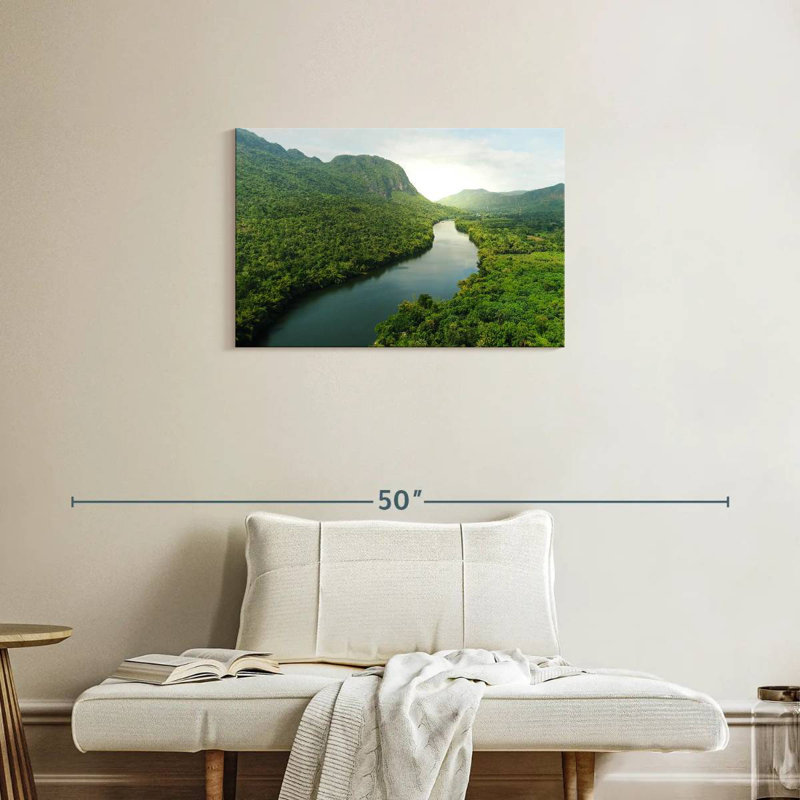 Alvord River Through Rainforest, 20" H x 30" W