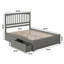 Lit plateforme en bois massif avec pieds de lit et tiroirs de rangement Mission-96140431-126306322