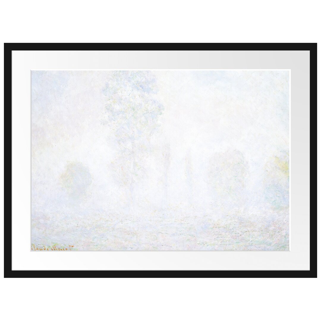 Claude Monet - Morgennebel - Im Bilderrahmen Mit Galerie-Passepartout