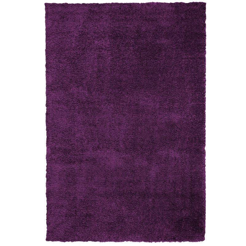 Tapis mauve en polypropylène tissé à la machine Haeil, Rectangle 2 pi 7 po x 4 pi 11 po