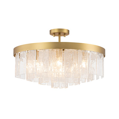 Livingon Tiered Drum Water Glass Ceiling Light
