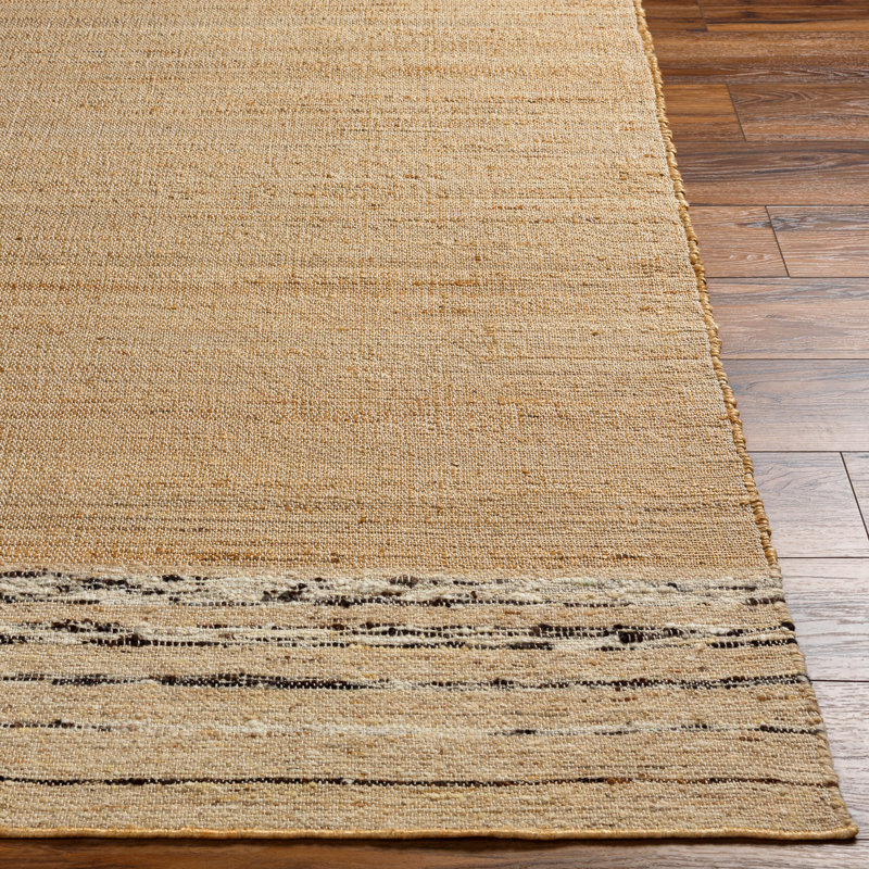 Striped Area Rug in Camel, Rectangle 6' x 9', Light Camel