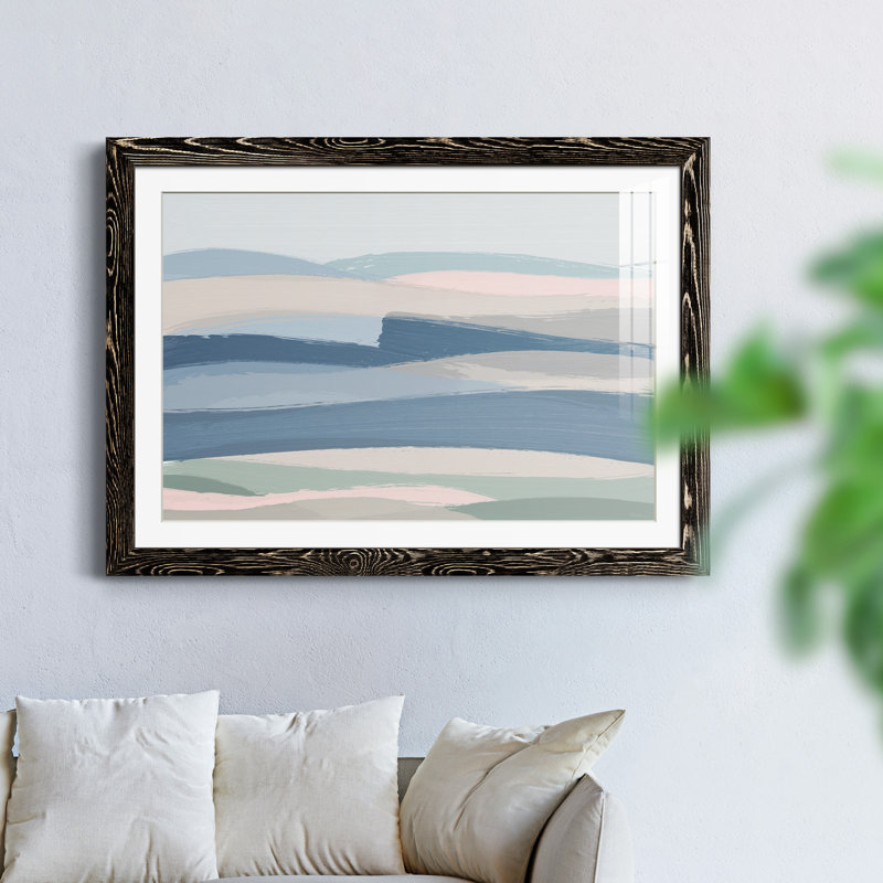 Rolling Waters - Peinture encadrée, H 37,5 po x l 27,5 po x P 1,5 po, Cadre noir