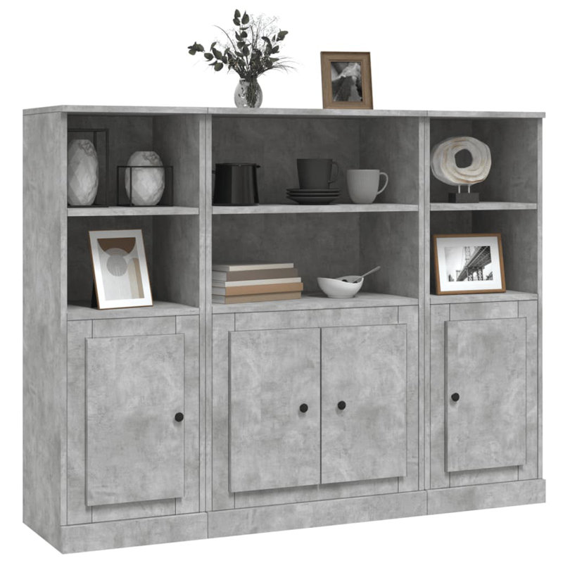 Ilgaz 35.5cm Sideboard, Concrete Grey