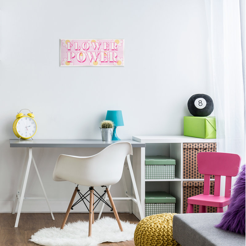Plaque murale pastel Groovy Flower Power, design par Lil 'Rue