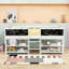 Lit mezzanine simple bas avec tablettes mobiles et tableau noir-1423518406
