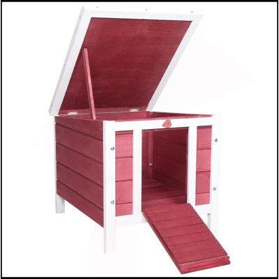 Small Wooden Rabbit Hutch Bunny Cage Guinea Pig Cage Duck House Dog House With Openable & Waterproof Roof
