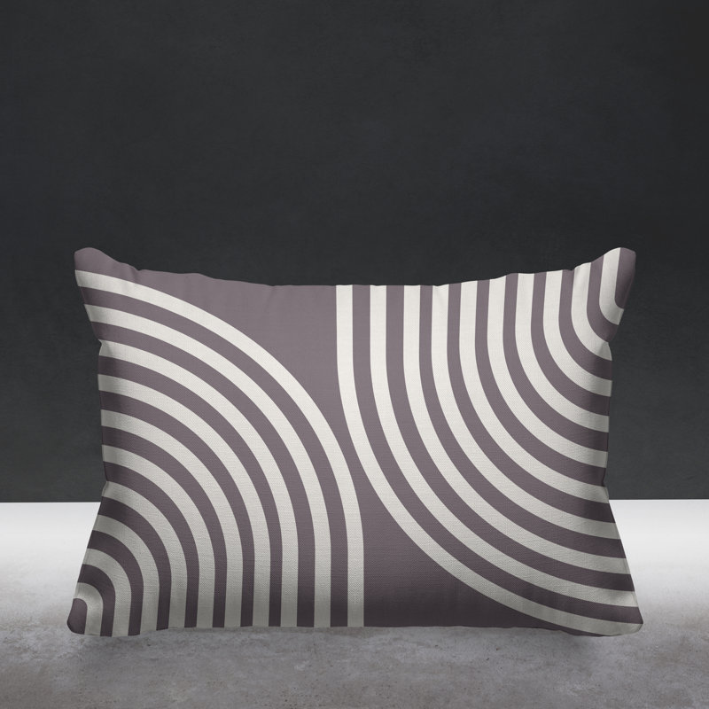 Coussin décoratif intérieur / extérieur Max Abstarct, Mauve